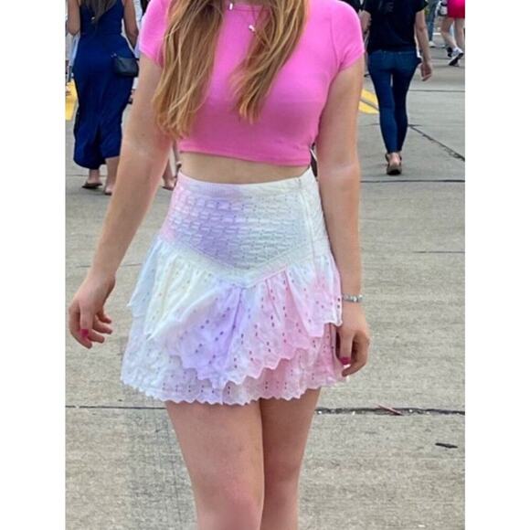 Loveshackfancy Pastel Aaron Skirt in Candyland Hand Dye Size 2 - Picture 3 of 7
